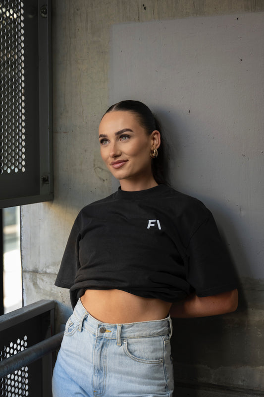 Oversized Tee Faded Black (Made-To-Order) - FAULTLINE THE LABEL - Faultline The Label