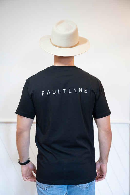 Unisex Box Tee Black - FAULTLINE THE LABEL