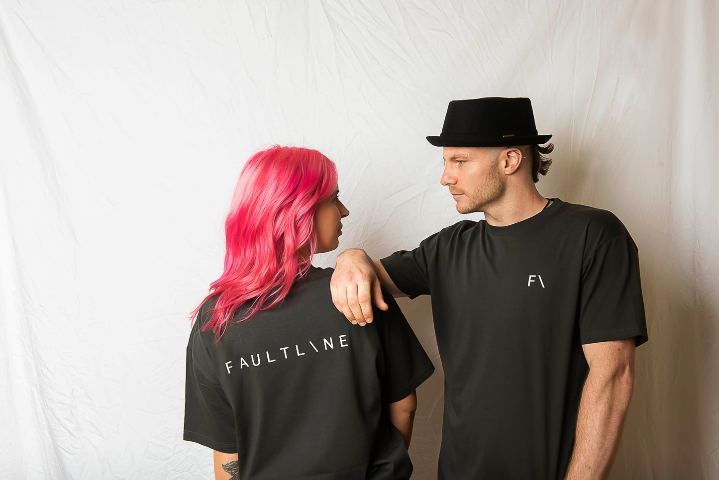 Unisex Box Tee Charcoal - FAULTLINE THE LABEL
