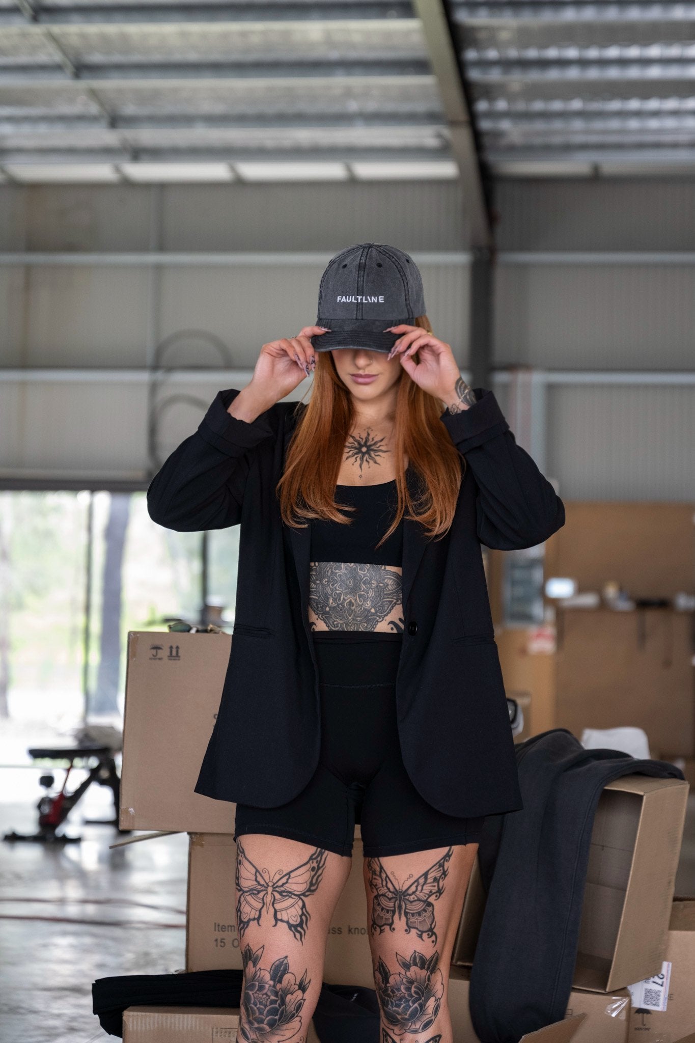 DP1 CAP - FADED BLACK - FAULTLINE THE LABEL  - FAULTLINE THE LABEL