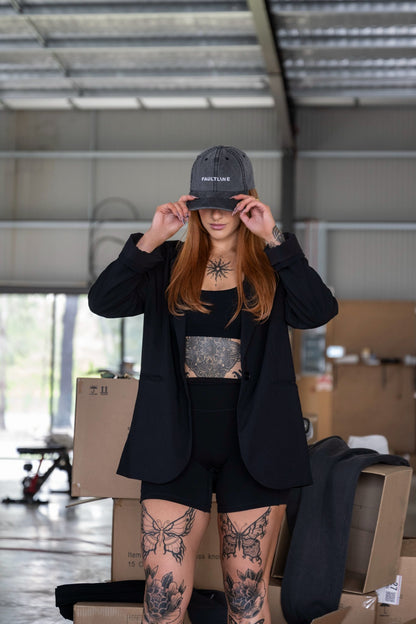 DP1 CAP - FADED BLACK - FAULTLINE THE LABEL  - FAULTLINE THE LABEL