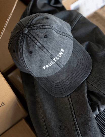 DP1 CAP - FADED BLACK - FAULTLINE THE LABEL  - FAULTLINE THE LABEL