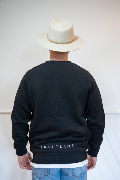 Unisex Crew Black - FAULTLINE THE LABEL 