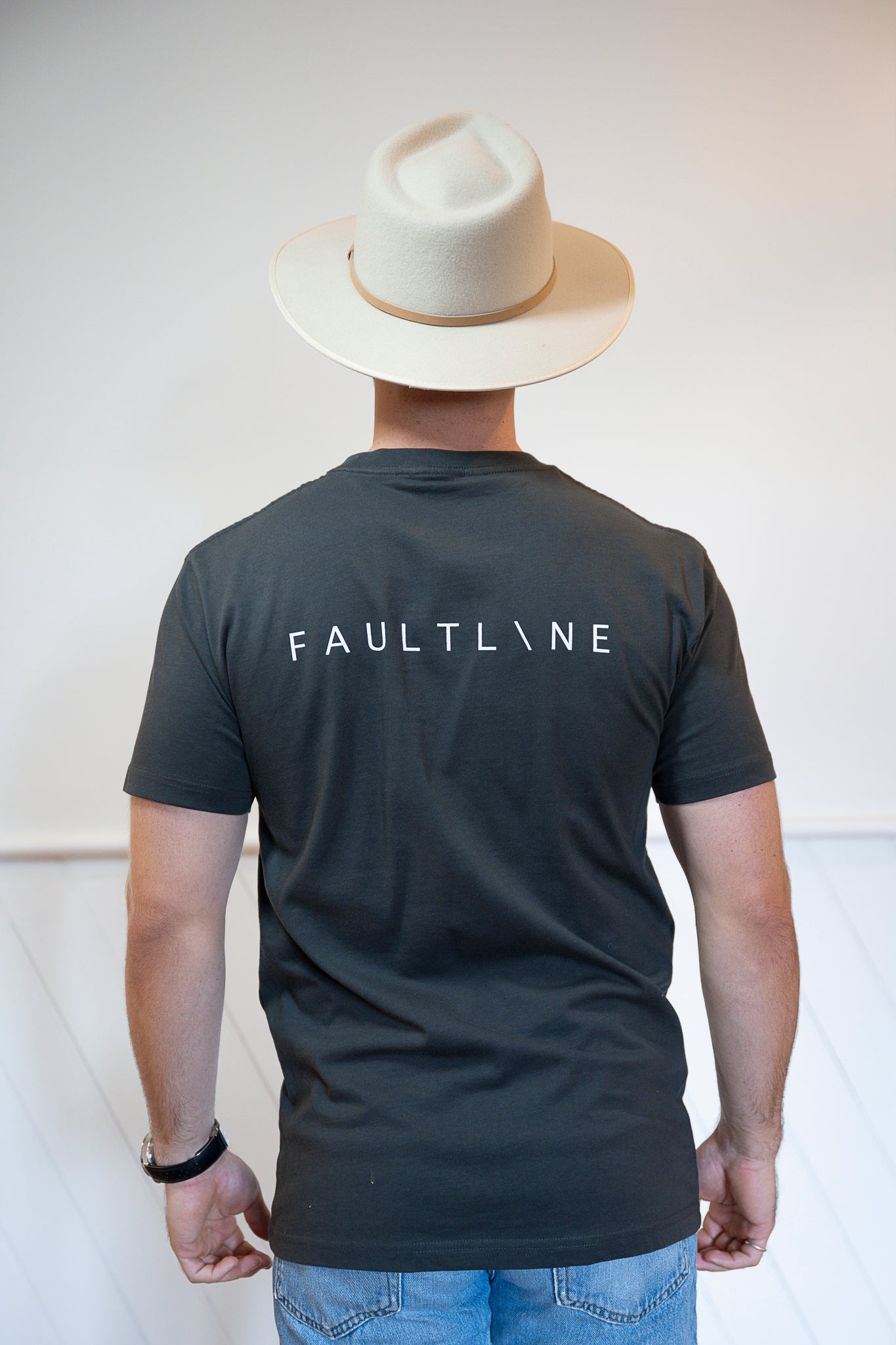 Unisex Box Tee Charcoal - FAULTLINE THE LABEL 