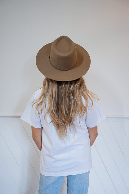 Woman's Embroidered Tee White - FAULTLINE THE LABEL 