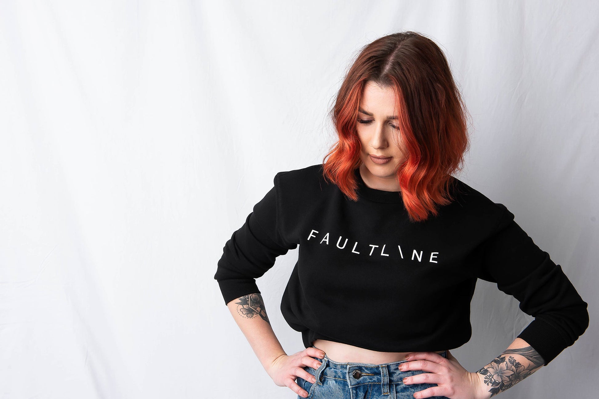 Woman's Crew Black - FAULTLINE THE LABEL 