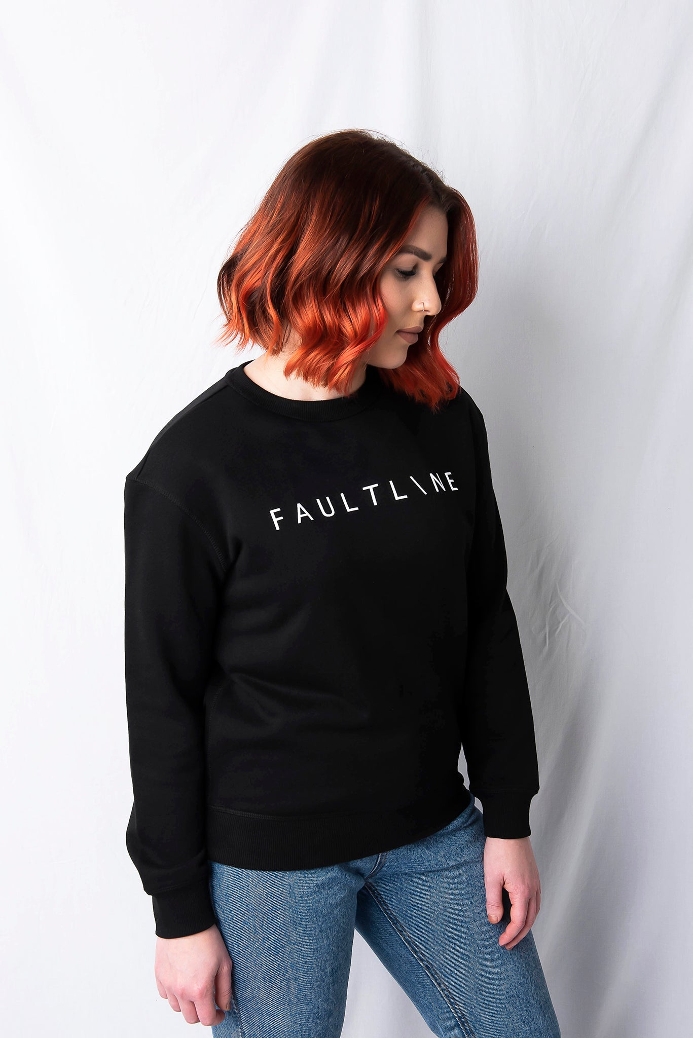 Woman's Crew Black - FAULTLINE THE LABEL 