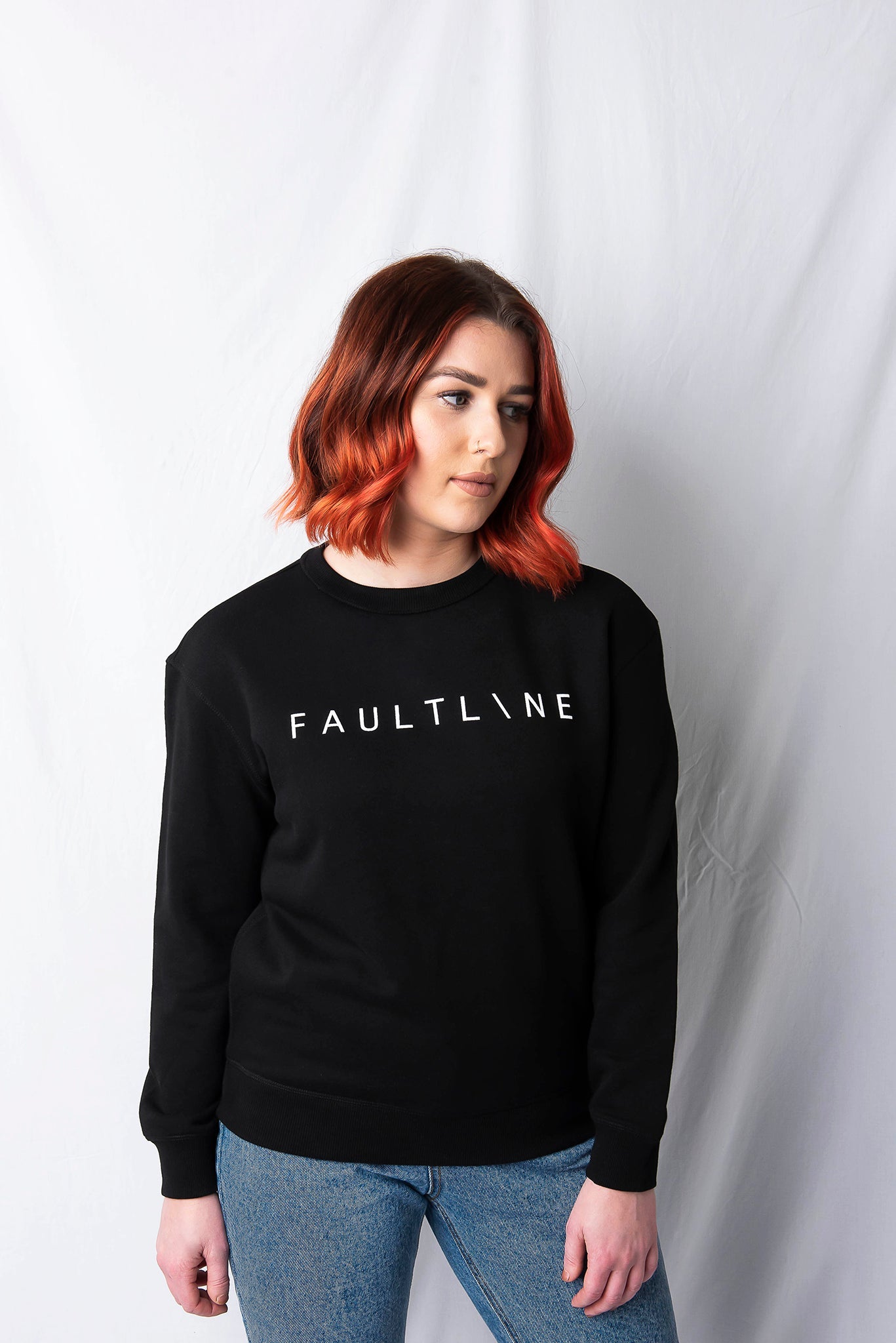 Woman's Crew Black - FAULTLINE THE LABEL 