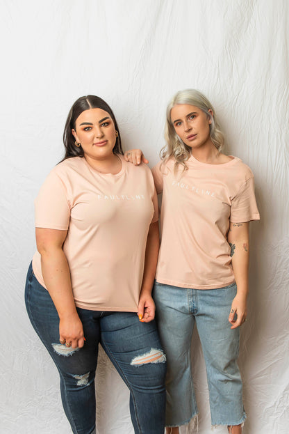 Woman's Basic Tee Soft Pink - FAULTLINE THE LABEL 