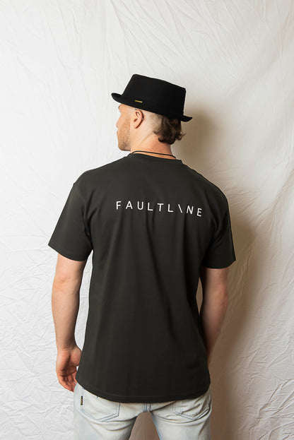 Unisex Box Tee Charcoal - FAULTLINE THE LABEL 