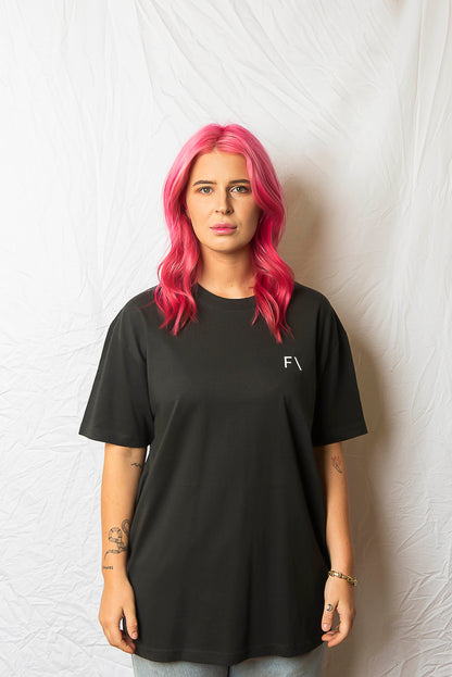 Unisex Box Tee Charcoal - FAULTLINE THE LABEL 