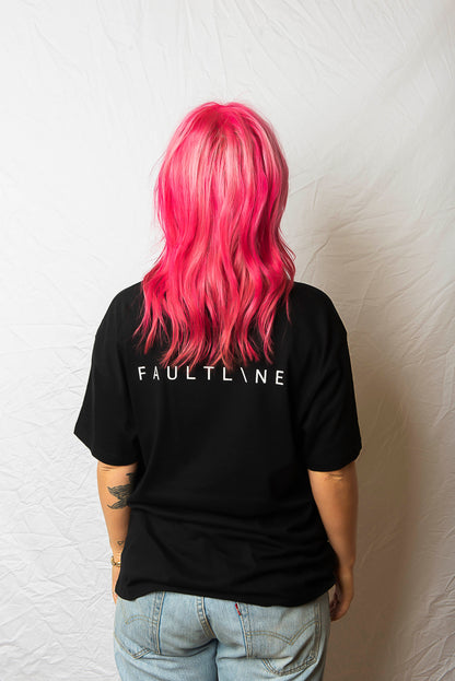 Unisex Box Tee Black - FAULTLINE THE LABEL 