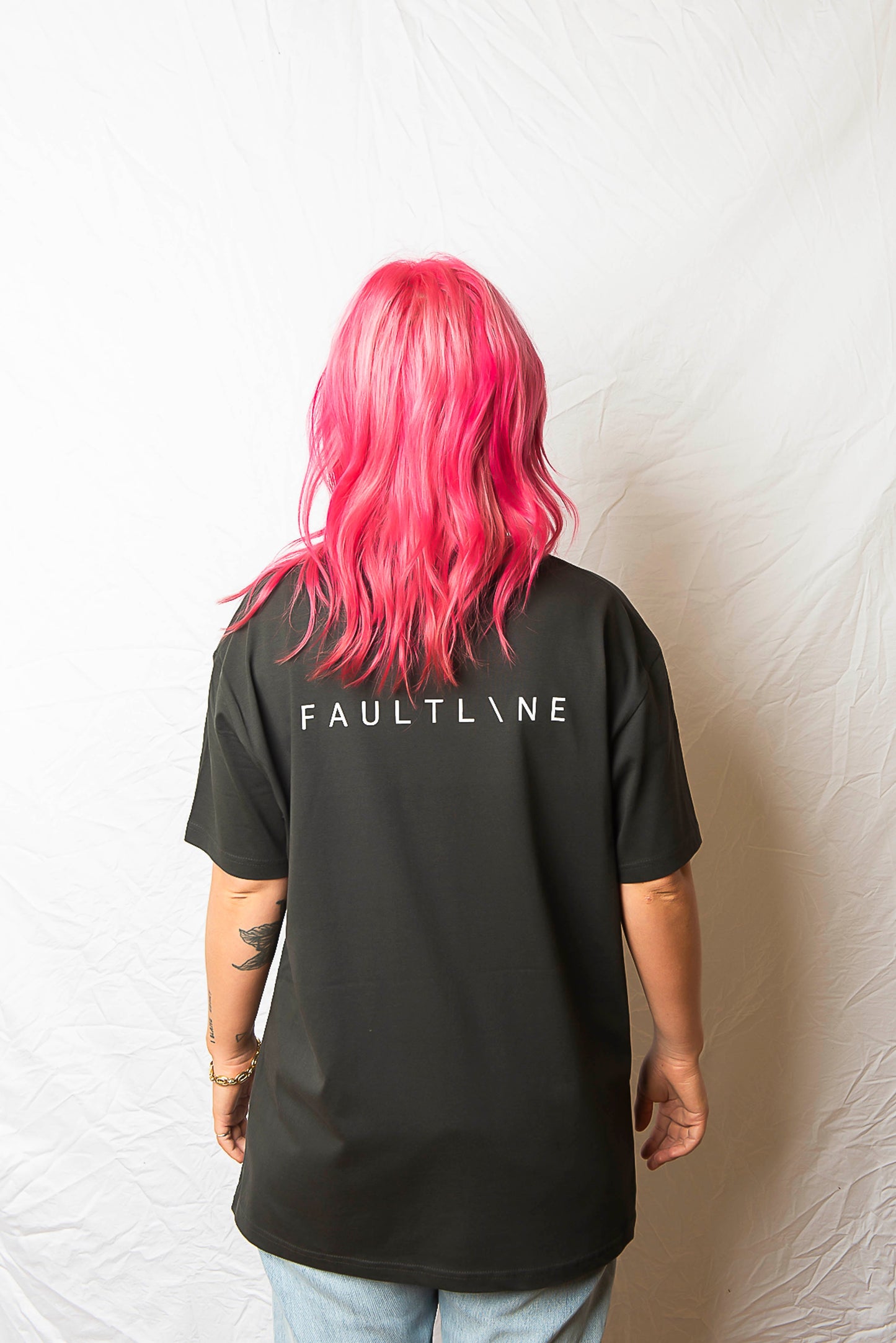 Unisex Box Tee Charcoal - FAULTLINE THE LABEL 