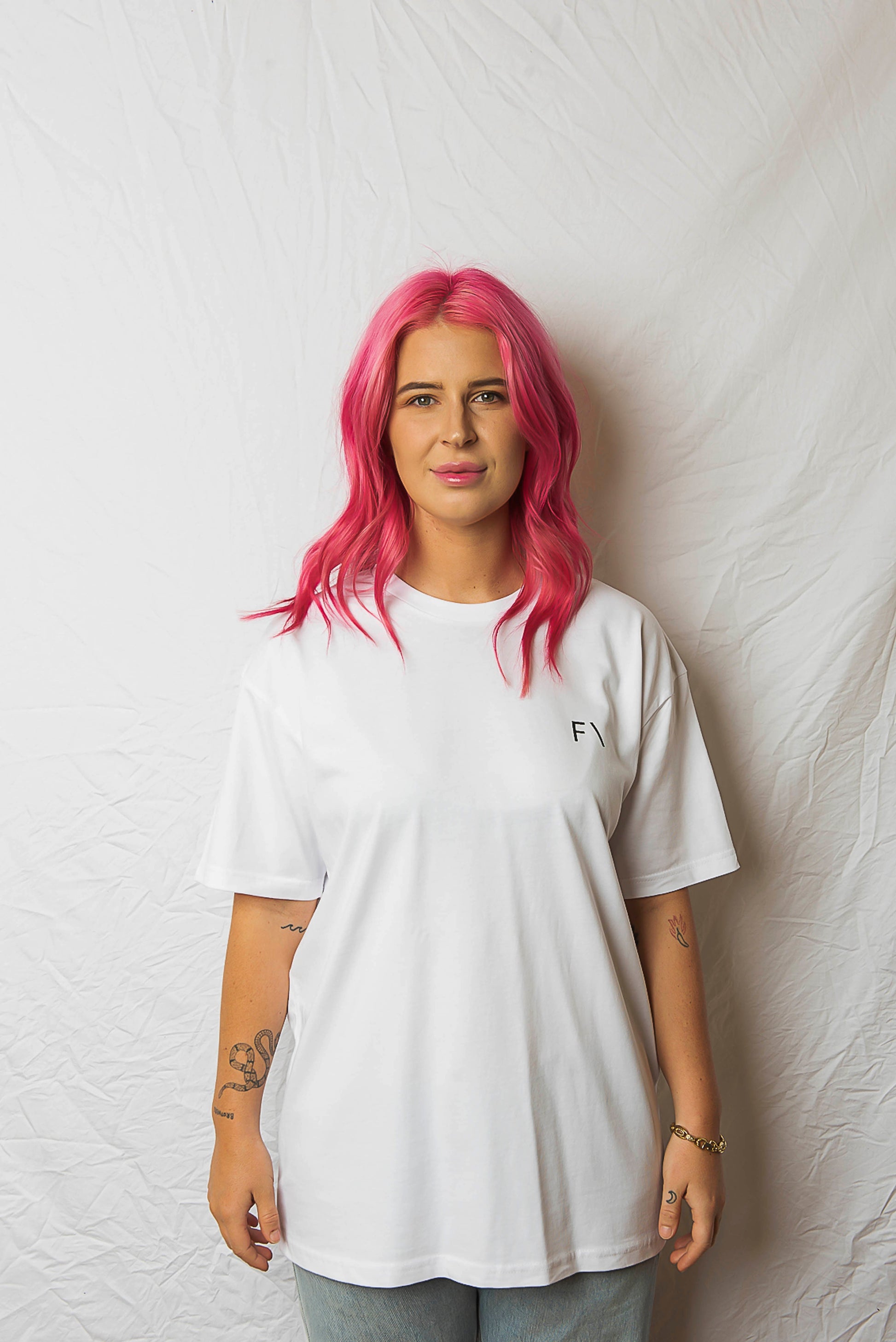 Unisex Box Tee White - FAULTLINE THE LABEL 