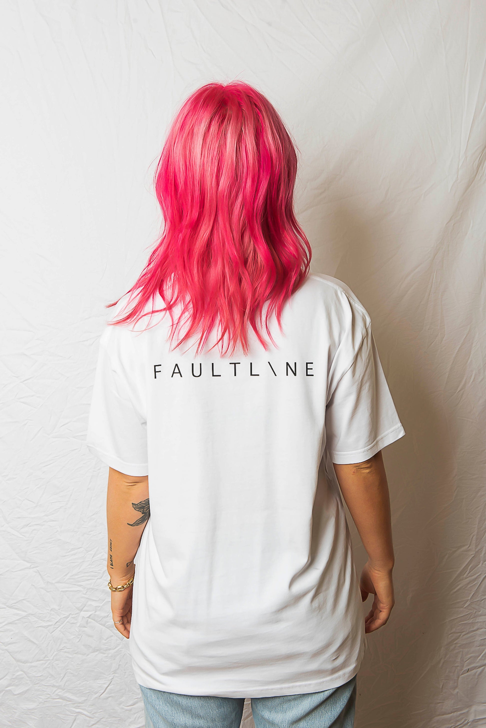 Unisex Box Tee White - FAULTLINE THE LABEL 