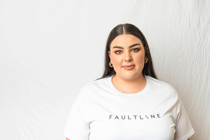 Woman's Basic Tee White - FAULTLINE THE LABEL 