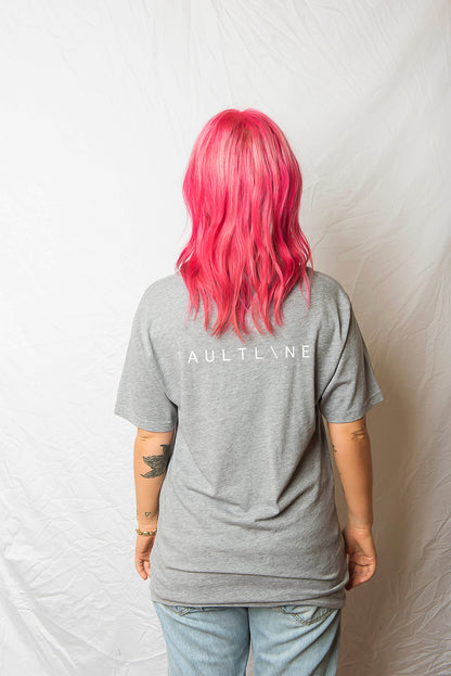 Unisex Box Tee Light Grey - FAULTLINE THE LABEL 