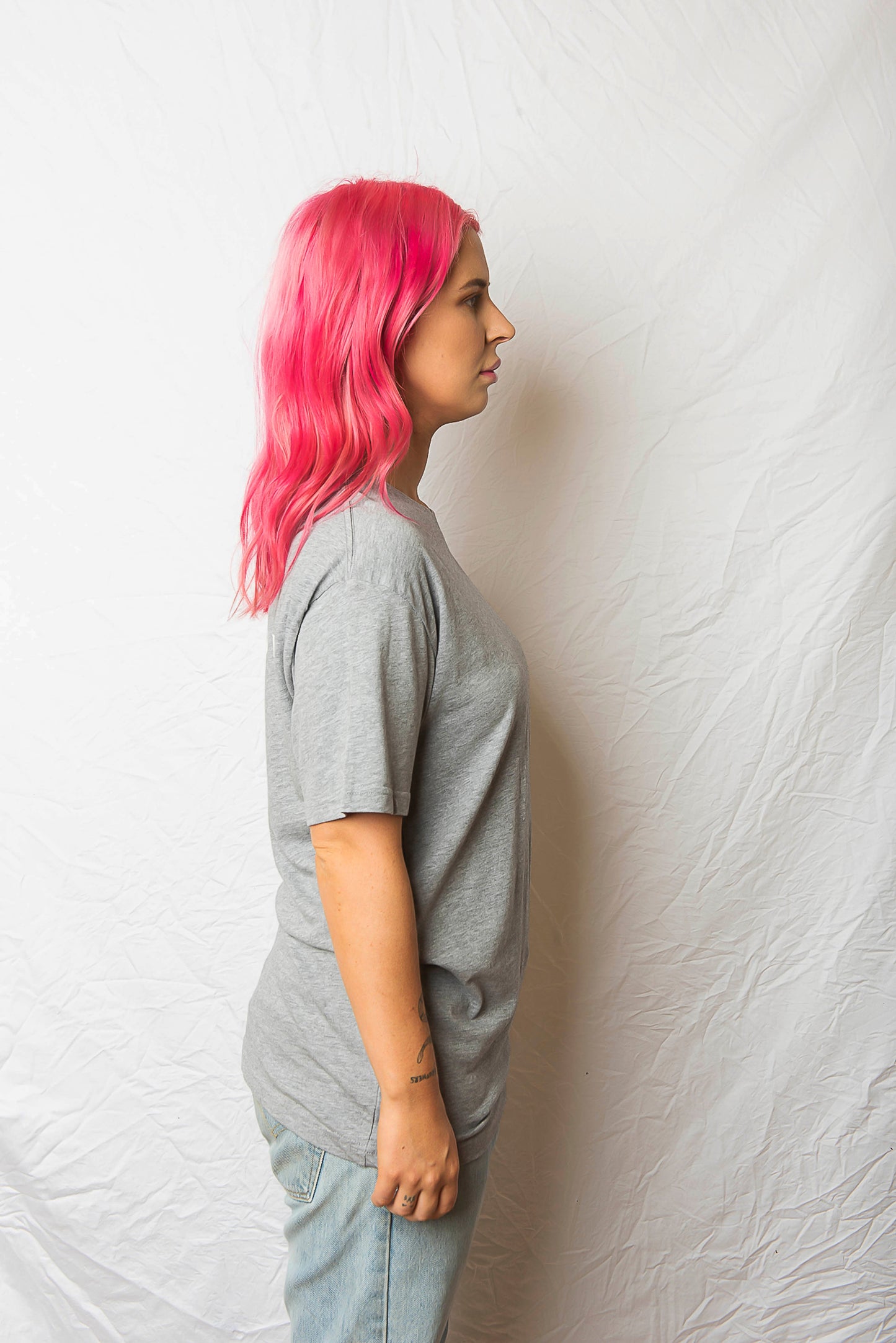 Unisex Box Tee Light Grey - FAULTLINE THE LABEL 