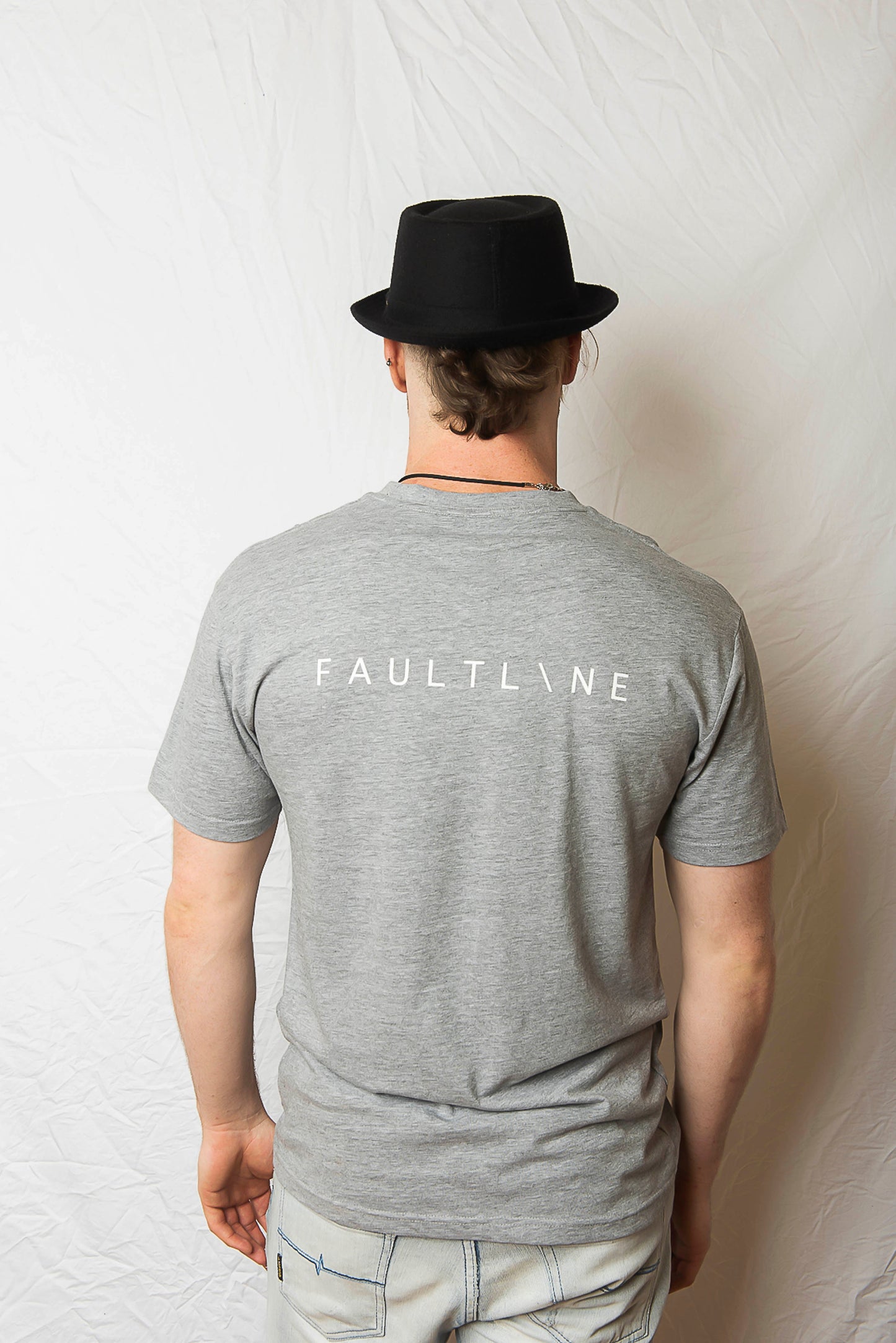 Unisex Box Tee Light Grey - FAULTLINE THE LABEL 